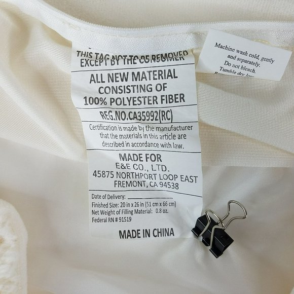 Madison Park Pillow Sham Tufted Off White Standard Medallion Cottage Style - Picture 10 of 10